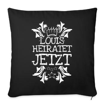 Gift for Louis - Sofa pillowcase 17,3'' x 17,3'' (45 x 45 cm) - black - Front
