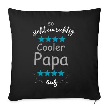 Vraiment un look de papa cool - Housse de coussin décorative 45 x 45 cm - noir - Devant