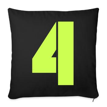 4 - Sofa pillowcase 17,3'' x 17,3'' (45 x 45 cm) - black - Front