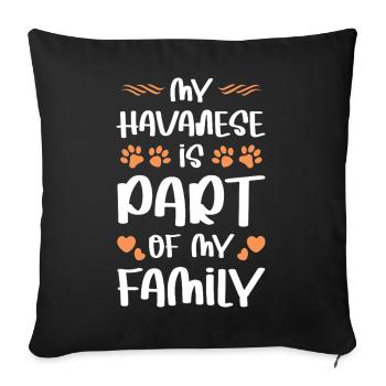 Amour de la Famille Havanaise - Housse de coussin décorative 45 x 45 cm - noir - Devant