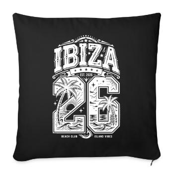 Ibiza 26 Jersey - Sofa pillowcase 17,3'' x 17,3'' (45 x 45 cm) - black - Front