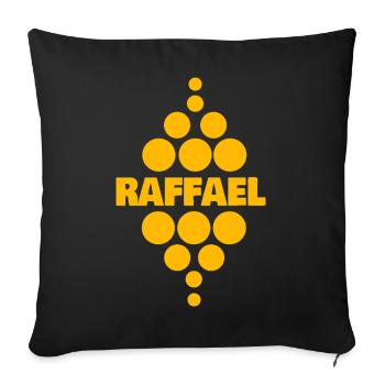 Raphaël comme prénom - Housse de coussin décorative 45 x 45 cm - noir - Devant