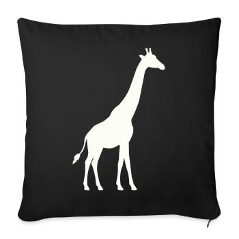 Giraffe Silhouette - Sofakissenbezug 45 x 45 cm - Schwarz - Vorne