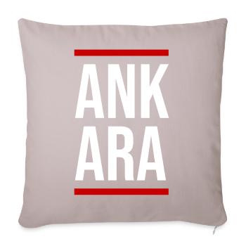 Ankara Bold Block Typography - Sofa pillowcase 17,3'' x 17,3'' (45 x 45 cm) - light taupe - Front