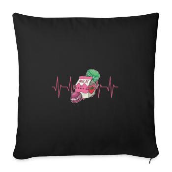 Milkshake Kawaii Erdbeere Japan Markonen - Sofakissenbezug 45 x 45 cm - Schwarz - Vorne