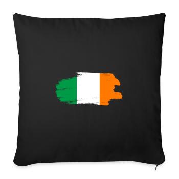 Drapeau de l’Irlande Vintage drapeau irlandais Dublin - Housse de coussin décorative 45 x 45 cm - noir - Devant