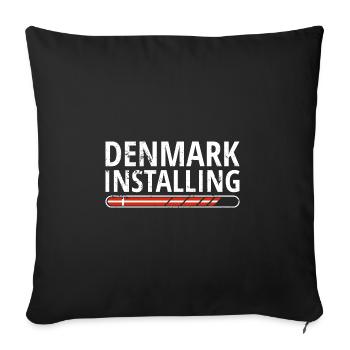 Denmark Flag Scandinavia Danish Flag Travel - Sofa pillowcase 17,3'' x 17,3'' (45 x 45 cm) - black - Front