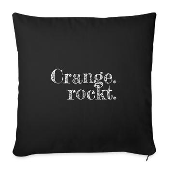 Crange rockt - Textdesign mit Stadtnamen - Sofakissenbezug 45 x 45 cm - Schwarz - Vorne