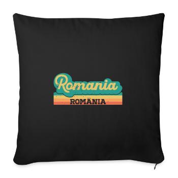 Voyage en Roumanie Été Balkans Bucarest - Housse de coussin décorative 45 x 45 cm - noir - Devant