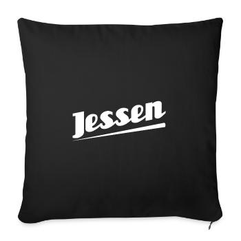 Jessen - Textdesign mit Stadtnamen - Sofakissenbezug 45 x 45 cm - Schwarz - Vorne