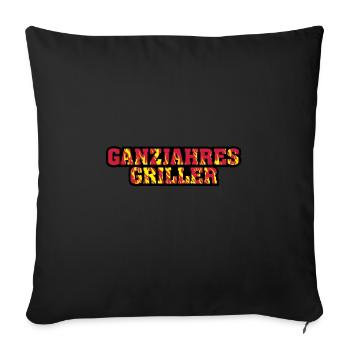 Année gril - Housse de coussin décorative 45 x 45 cm - noir - Devant
