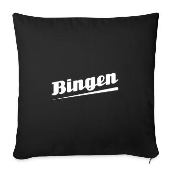 Bingen - Textdesign mit Stadtnamen - Sofakissenbezug 45 x 45 cm - Schwarz - Vorne