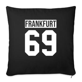 Frankfurt - Sofa pillowcase 17,3'' x 17,3'' (45 x 45 cm) - black - Front