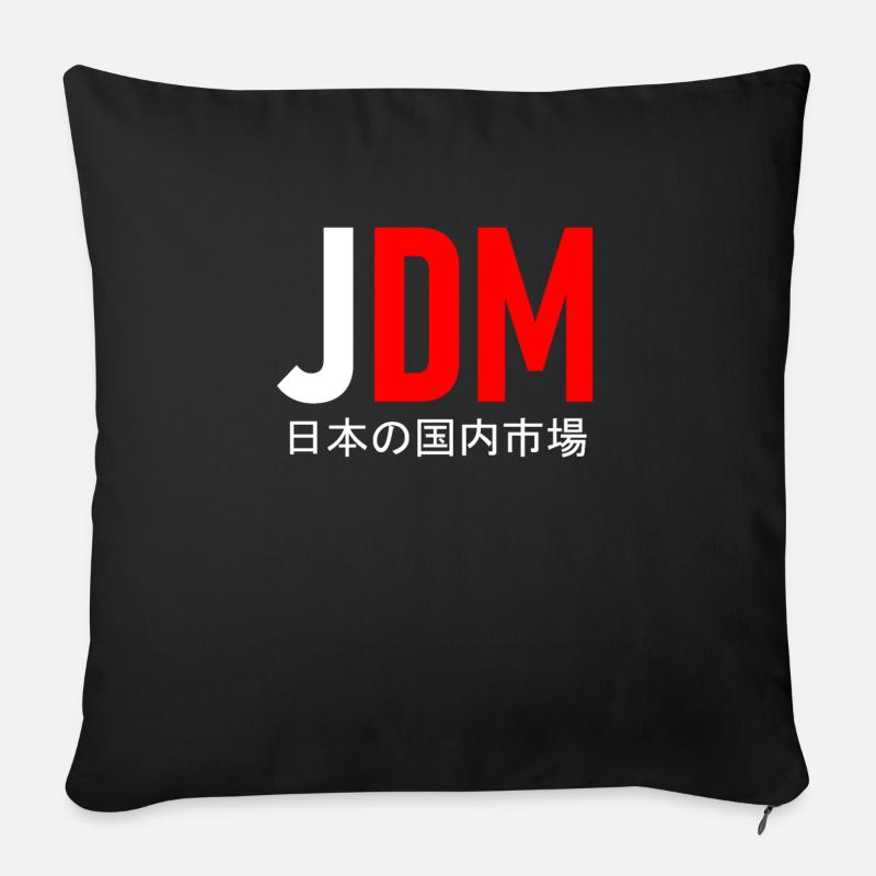 JDM - Sofakissenbezug 45 x 45 cm - Schwarz