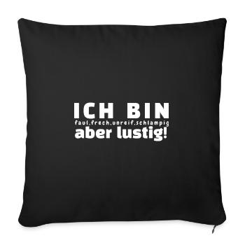 Bitte Design hochladen - Sofakissenbezug 45 x 45 cm - Schwarz - Vorne