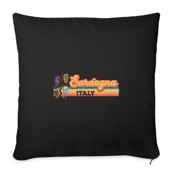 Italien Mittelmeer Strand Sardinien Sardisch - Sofakissenbezug 45 x 45 cm - Schwarz - Vorne