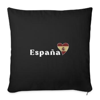 Spanien Europa Souvenir Spanisch Flagge - Sofakissenbezug 45 x 45 cm - Schwarz - Vorne