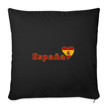 Spanien Europa Souvenir Spanisch Flagge - Sofakissenbezug 45 x 45 cm - Schwarz - Vorne
