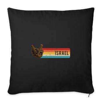 Dreidel Tradition Israel Chanukka Judentum - Sofakissenbezug 45 x 45 cm - Schwarz - Vorne
