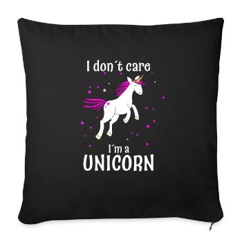 Unicorn Unicorn Magic - Sofa pillowcase 17,3'' x 17,3'' (45 x 45 cm) - black - Front