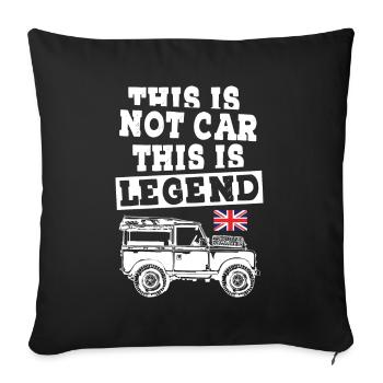 Ce n’est pas une voiture C’est legend Landy - Housse de coussin décorative 45 x 45 cm - noir - Devant