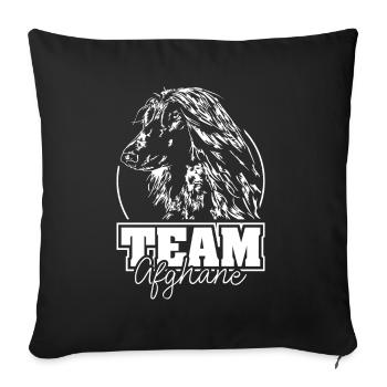 TEAM AFGHANE Greyhound Greyhound Race - Sofa pillowcase 17,3'' x 17,3'' (45 x 45 cm) - black - Front