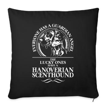 HANOVERIAN SCENTHOUND Guardian Angel Dog Dicton - Housse de coussin décorative 45 x 45 cm - noir - Devant