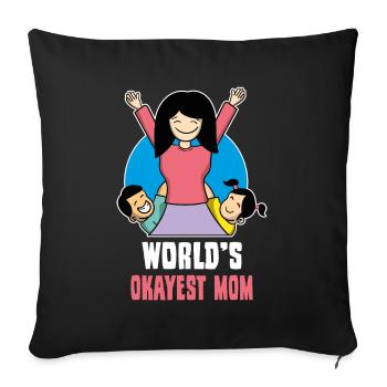 Mother's Day Mother Mom Mom - Sofa pillowcase 17,3'' x 17,3'' (45 x 45 cm) - black - Front