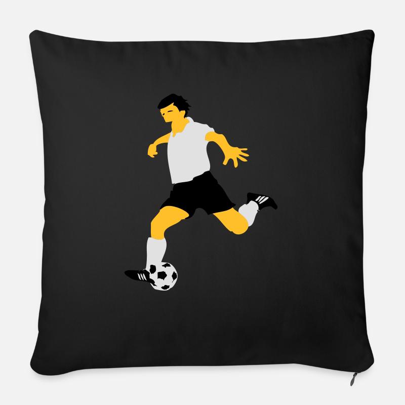 Fußball - Sofakissenbezug 45 x 45 cm - Schwarz