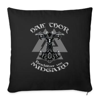 HAIL THOR - Sofakissenbezug 45 x 45 cm - Schwarz - Vorne