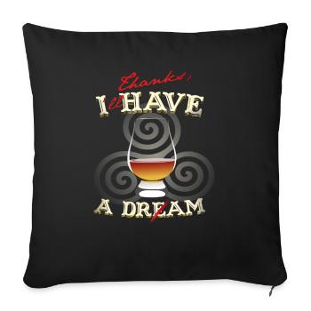 Funny Whisky Shirt Dram - Sofa pillowcase 17,3'' x 17,3'' (45 x 45 cm) - black - Front