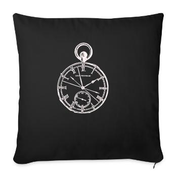 Chronomètre suisse mouvement montre cadeau montre - Housse de coussin décorative 45 x 45 cm - noir - Devant