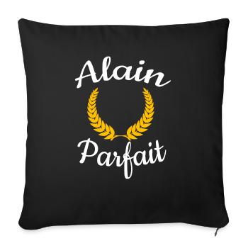 Alain est parfait - Housse de coussin décorative 45 x 45 cm - noir - Devant