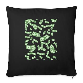 Money Rain - Sofakissenbezug 45 x 45 cm - Schwarz - Vorne