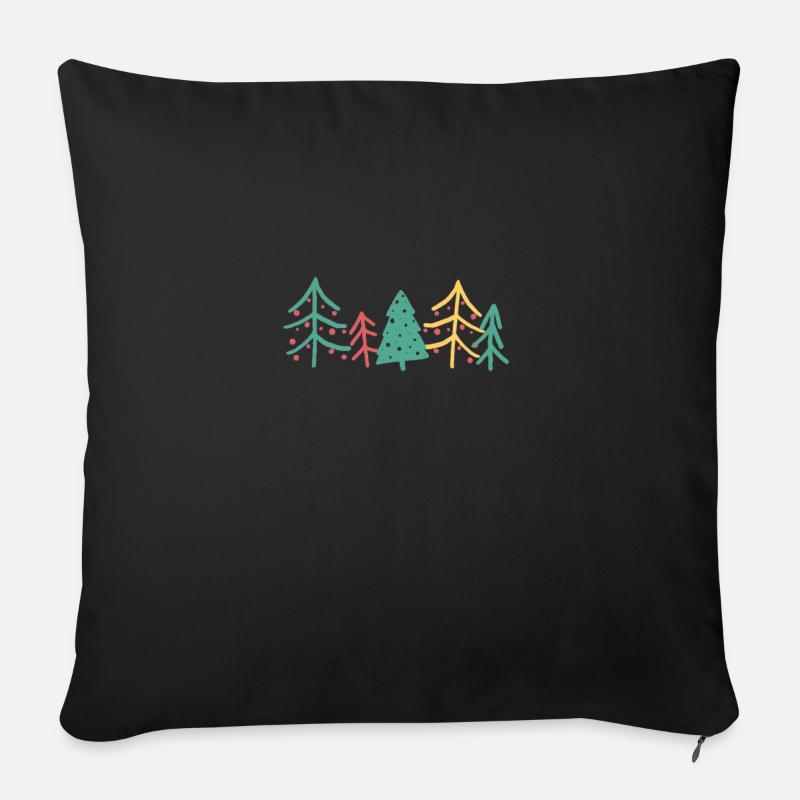 Christmas tree - Sofa pillowcase 17,3'' x 17,3'' (45 x 45 cm) - black