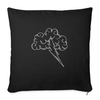 Lightning thunder thunderstorm electricity energy gift idea - Sofa pillowcase 17,3'' x 17,3'' (45 x 45 cm) - black - Front