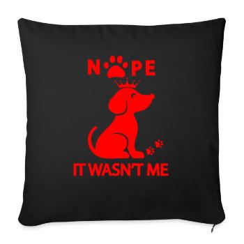 Dog dog - Sofa pillowcase 17,3'' x 17,3'' (45 x 45 cm) - black - Front