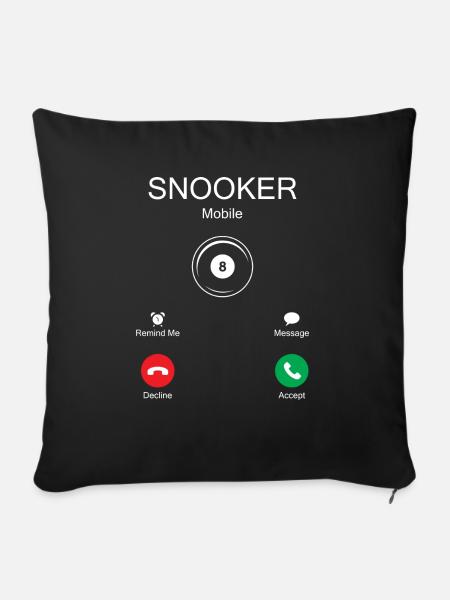 Snooker ruft an - Billard Pool Snooker Spieler - Sofakissenbezug 45 x 45 cm - Schwarz