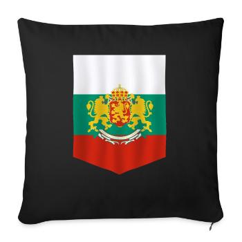 Bulgarie - Housse de coussin décorative 45 x 45 cm - noir - Devant