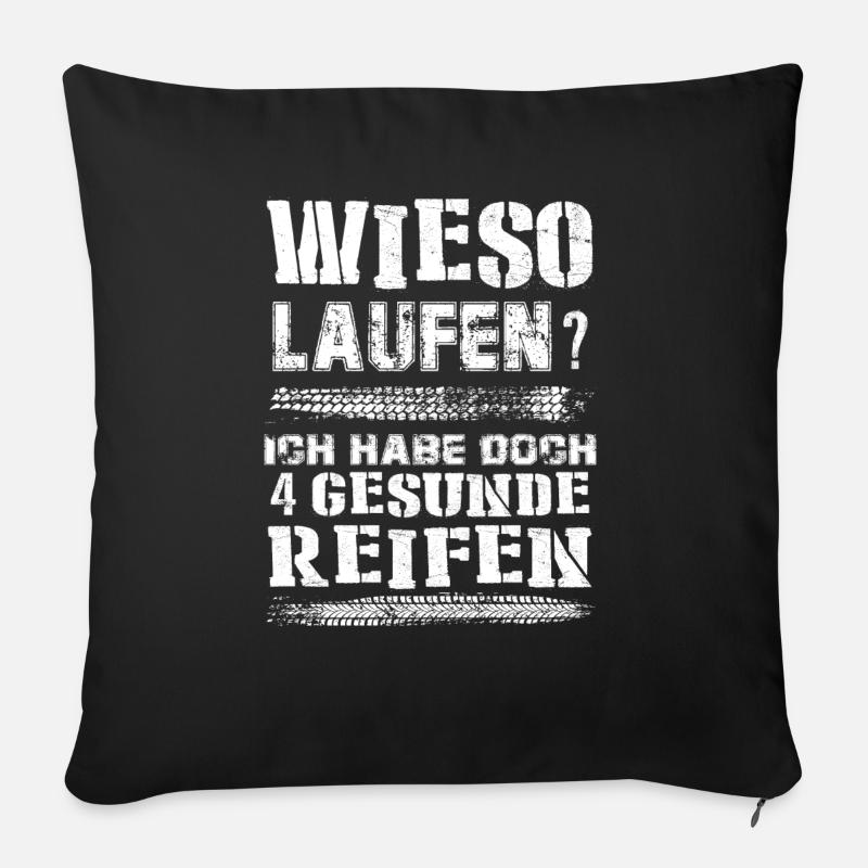 Diesel Jungs Auto Mann Racing Spruch Car Frau KFZ - Sofakissenbezug 45 x 45 cm - Schwarz