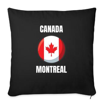 Montreal Canada Gift Idea - Sofa pillowcase 17,3'' x 17,3'' (45 x 45 cm) - black - Front