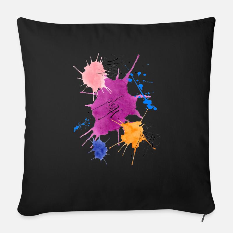 farben - Sofakissenbezug 45 x 45 cm - Schwarz