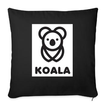 Koala, Bear, Nature, Climate, Protection, Australia, Organic - Sofa pillowcase 17,3'' x 17,3'' (45 x 45 cm) - black - Front