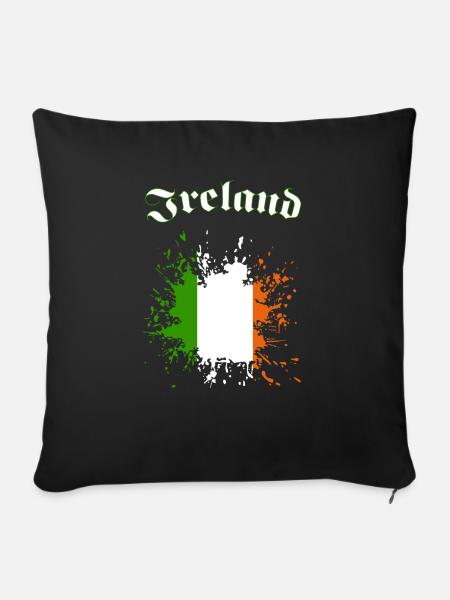 Ireland Splash - Sofakissenbezug 45 x 45 cm - Schwarz