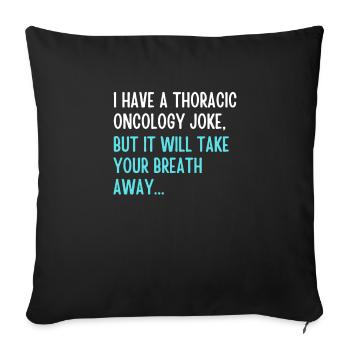 Oncology joke 2 - Sofa pillowcase 17,3'' x 17,3'' (45 x 45 cm) - black - Front
