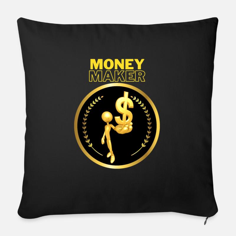 Money Maker 2 - Sofakissenbezug 45 x 45 cm - Schwarz