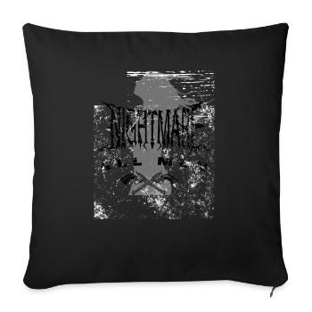 Premium Girl Nightmare ALL MEN - Sofakissenbezug 45 x 45 cm - Schwarz - Vorne