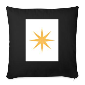 Star - Sofakissenbezug 45 x 45 cm - Schwarz - Vorne