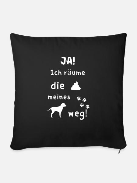 Hunde Design Statement - Sofakissenbezug 45 x 45 cm - Schwarz