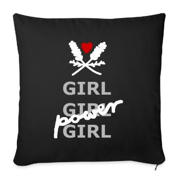 Le pouvoir des filles - Housse de coussin décorative 45 x 45 cm - noir - Devant